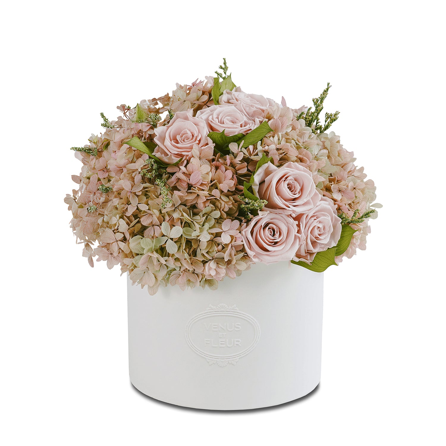 Thalia Porcelain Vase Roses & Hydrangeas - Venusetflleur